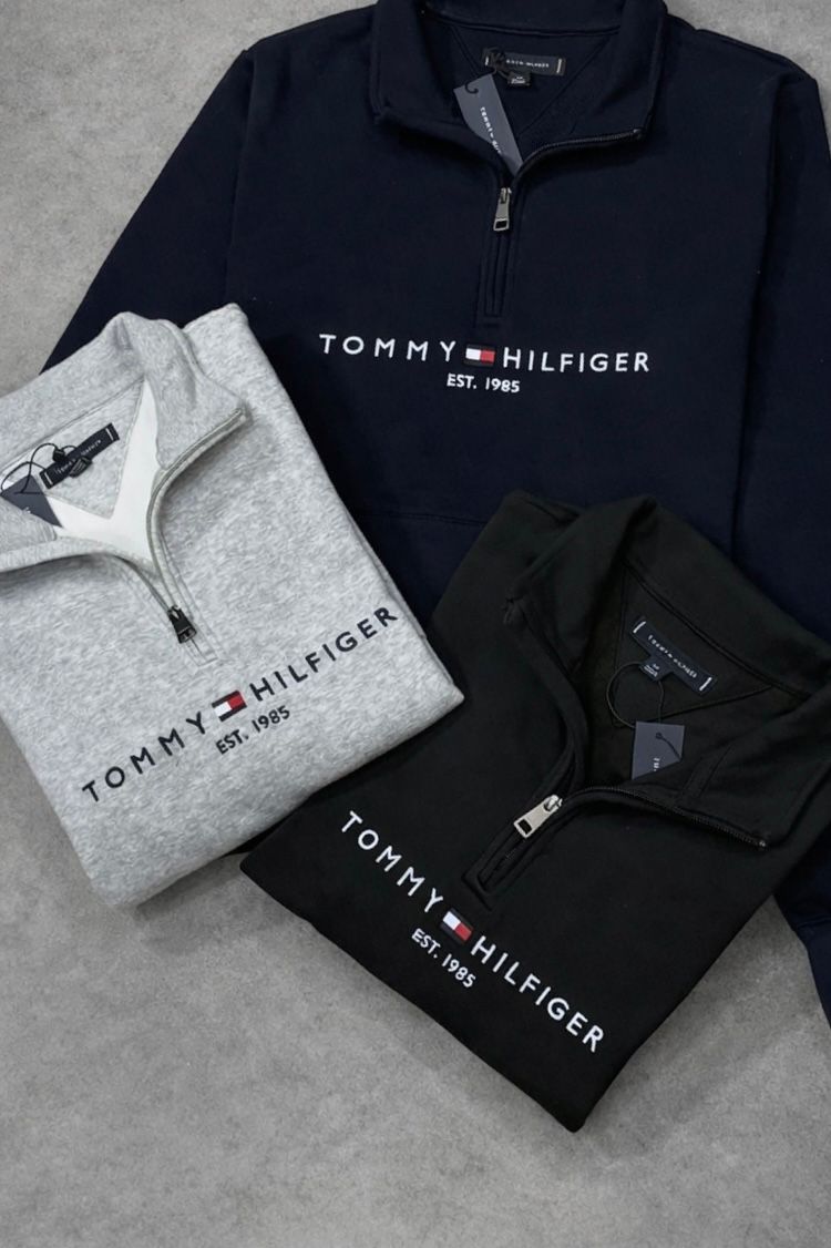 Blusa Moletom Tommy Hilfiger Meio Zíper